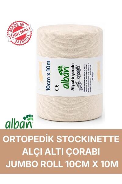 Alban Alçı Altı Çorabı 10 cm x 10 m, Pamuklu Esnek Medikal Stockinette