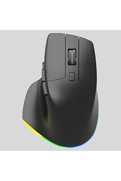GLFTECH Premium Şarj Edilebilir Ergonomik Kablosuz RGB Oyuncu ve Ofis Mouse L...