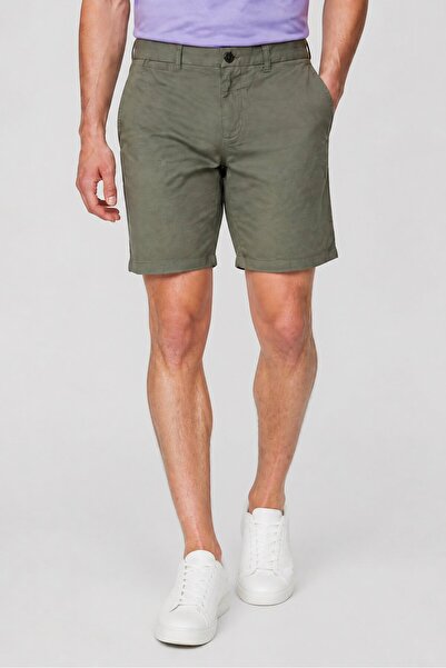 STEEL & JELLY Men Solid Chino Shorts, Sage