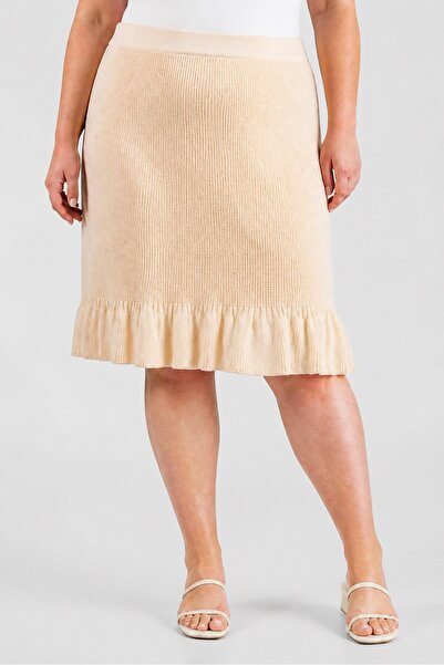SANDRO Women Knitted Mini Skirt, Ivory