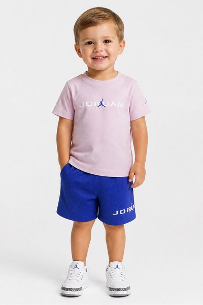 Nike Toddlers Boy 2 Pieces Brand Logo Short Sleeve T-Shirt With Shorts Set, M...