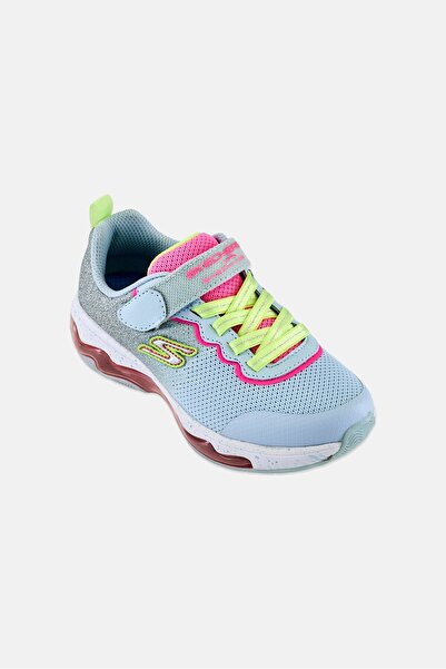 SKECHERS Kids Girl Air Fusion Velcro Closure Outdoor Shoes, Light Grey