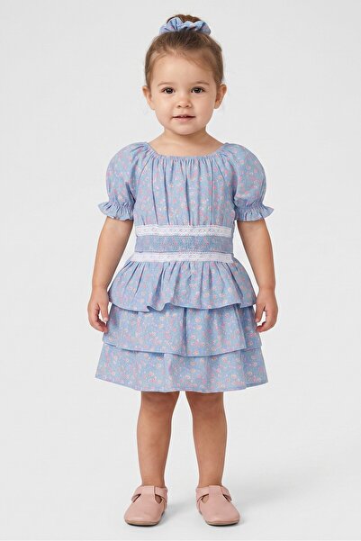 NANETTE LEPORE Toddlers Girl 2 Pieces Floral Print Short Sleeve Dress With Sc...