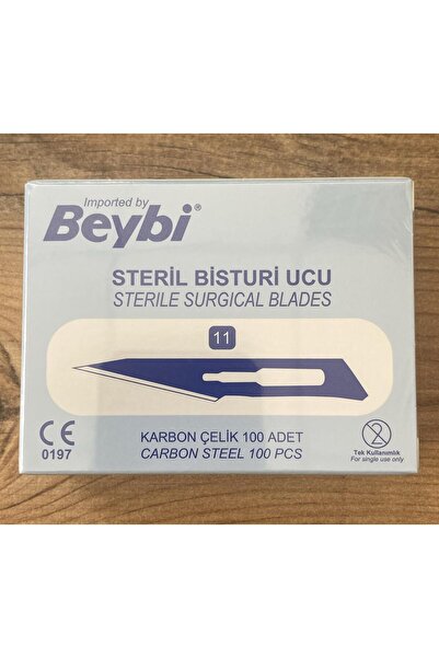 Beybi BİSTÜRİ KESİM OPERASYON UCU NO: 11 (steril) (100 ADET) PASLANMAZ ÇELİK