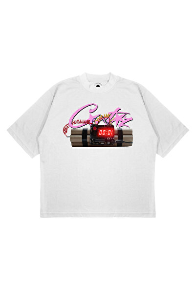 TRAGEDY Unisex Oversize Corteiz Bomb Printed Boxy Fit Thick Fabric (240Gsm) T...