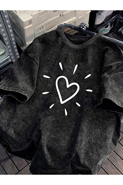 Pink Sky Unisex Oversize Vintage Washed Street Style Μόδα του δρόμου Βαμβακερ...