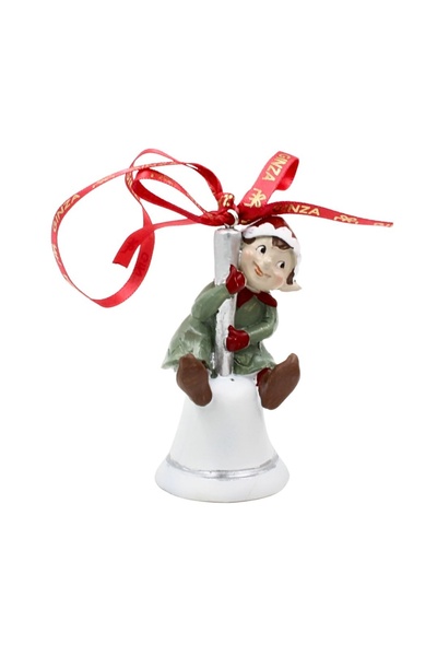Ginza Decorațiune, Regatul Crăciunului, Regal, Elf pe clopot, 8 cm