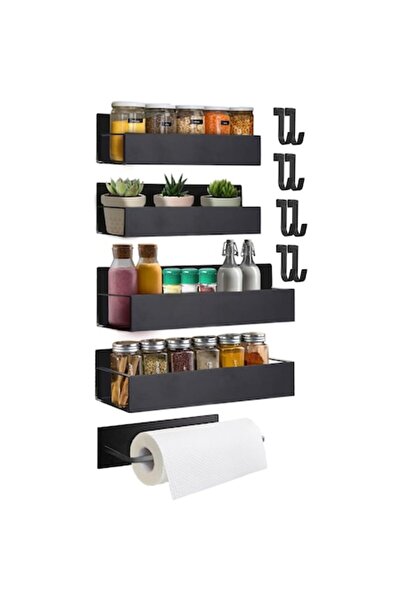 ZenAI Set 5 Rafturi pentru Frigider, 4x Organizator cu Magnet si Suport Proso...