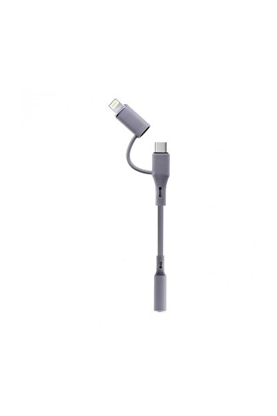 Microcase 2'si 1 Arada Type-C ve Lightning to 3.5mm AUX Kulaklık Dönüştürücü ...