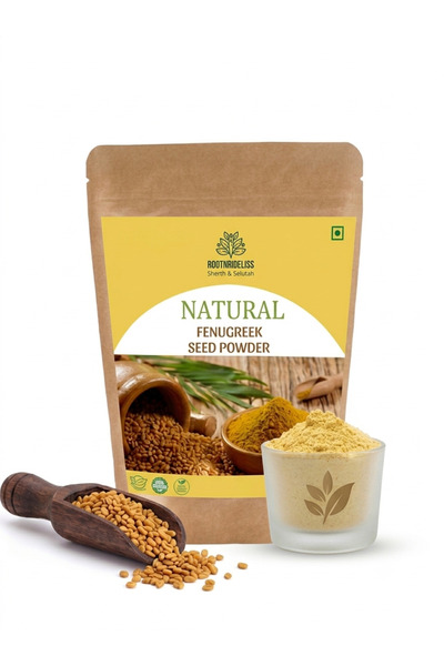 ROOTNRISEBLISS Natural Fenugreek Seed Powder 498g - Pure Methi Herbal Supplem...