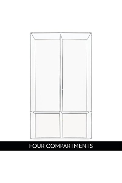 Interdesign Idesign clarity plastic drawer organizer, storage container for v...