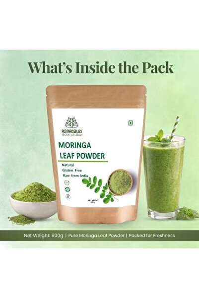 ROOTNRISEBLISS Moringa Leaf Powder for Smoothies & Drinks – 200g Natural Herb...