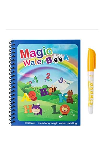 Velaris Carte magică de colorat cu apă, reutilizabilă, 8 pagini interactive c...