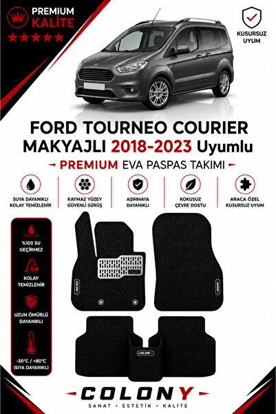 COLONY Ford Courier Uyumlu EVA Paspas Tam Set–Araca Özel,Kolay Montaj,Su Geçi...