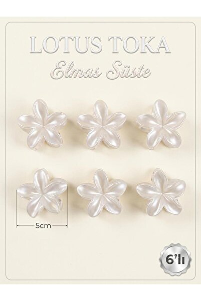 E Elmas Lotus Çiçeği Mandal Toka KÜÇÜK Boy 5CM SET (2li-4lü-6lı SEÇENKELERDEN...