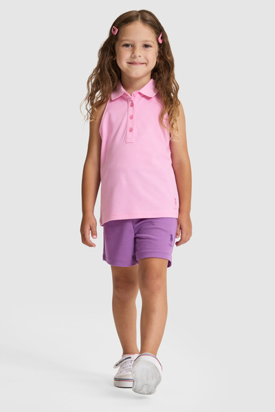 U.S. Polo Assn. شورت بناتي محبوك باللون البنفسجي 50325686-VR037