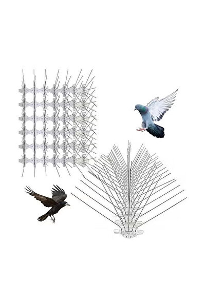 Duravel Stainless Steel Bird Repellent Spikes-Assembled, Covers (8)