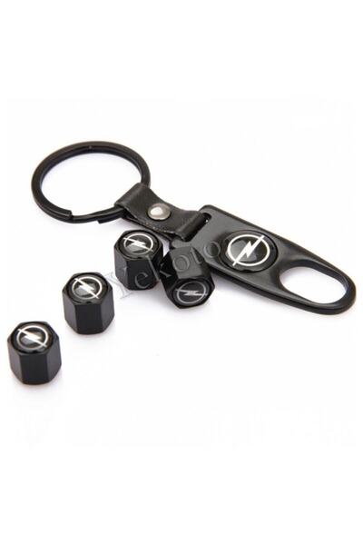 GARDENAUTO Opel Logo Metal Keychain and Valve Cover Set