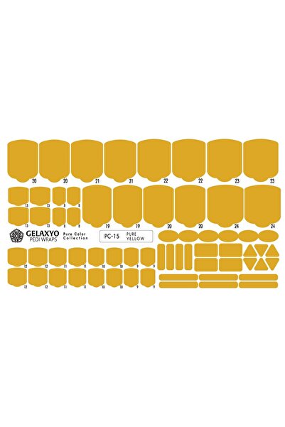 GELAXYO PEDI WRAPS PURE COLOR PC-15 CU 38 DE WRAPURI, 26 DECORAȚIUNI, PILĂ, B...