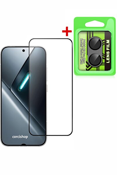 corcishop Poco X8 Pro Max Uyumlu Tam Kaplayan Temperli Kırılmaz Cam Sorunsuz ...