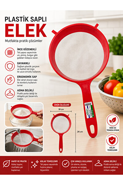 kumkumticaret Plastic Flour Sieve |   Lightweight and Durable Kitchen Sieve |...