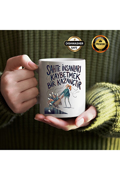 Sözlü Yazılı Premium Porselen Kupa Bardak