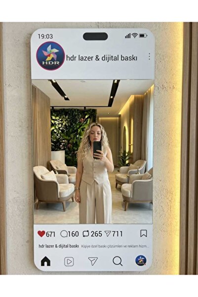 hdrlazerdizayn Kişiye-Firmaya Özel Instagram Ayna
