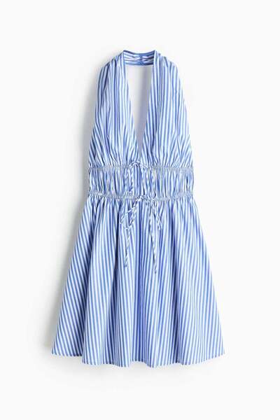 H&M Drawstring-detail halterneck dress