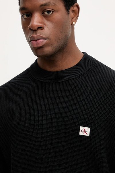 Calvin Klein Ck Lv04rd313g Ls Ez Cotton Waffle Crwnk Erkek Sweaters