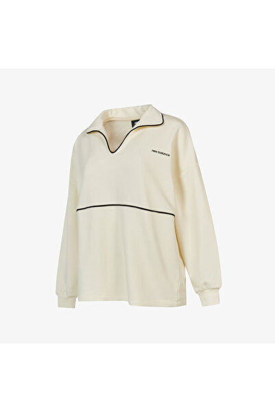 New Balance WNC3402 Kadın Beyaz Sweatshirt