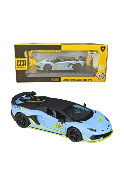 CCA Lamborghini Aventador SVJ Metal Model Araba 1:24 Sesli Işıklı Açılır Kapılı
