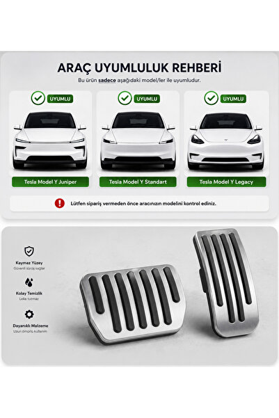 YıldızTuning Tesla Model Y Juniper Standart Legacy Pedal Seti Aksesuar