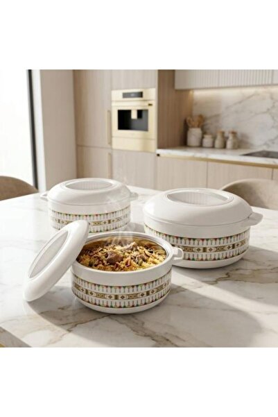Generic Jumbo King Food Storage Set with Aseeri Heritage Pattern - 3 Luxury P...