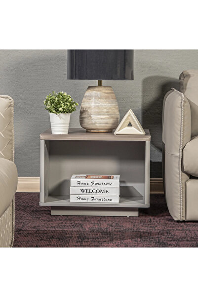 Midas Furniture طاولة جانبية للمكتب بلون بني