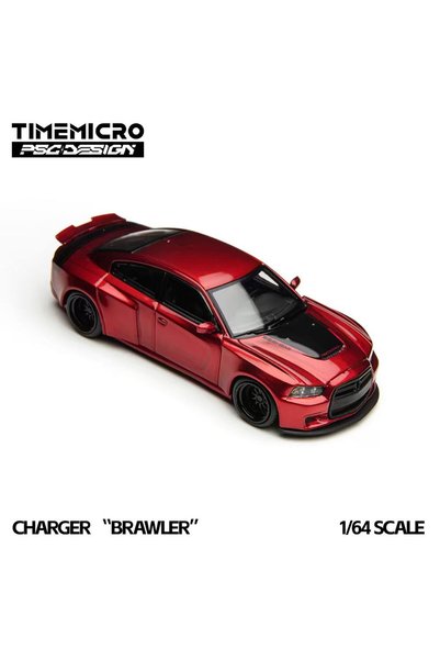 Timemicro × Psc Design 1:64 Charger "Brawler" Red Tm648204