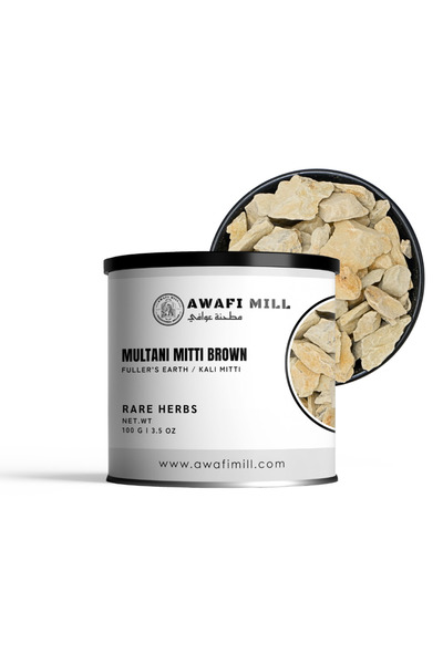 AWAFI MILL 100g | Brown Fuller’s Earth | Bhuri Multani Mitti | Natural Minera...