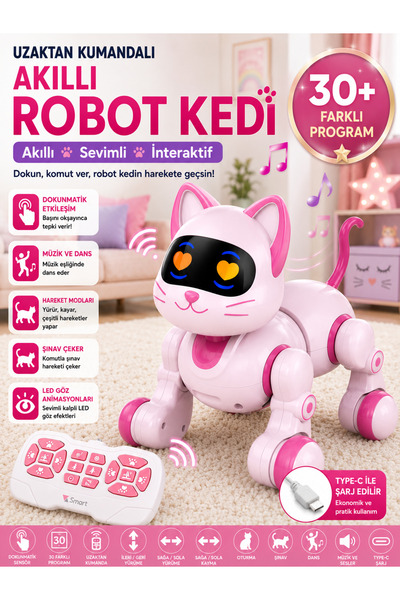 Oyunsal Remote Controlled Smart Robot Cat