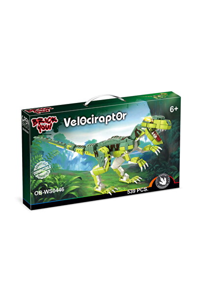Hape Toys Dinozaur de jucarie - Set constructie - Velociraptor (539 piese)