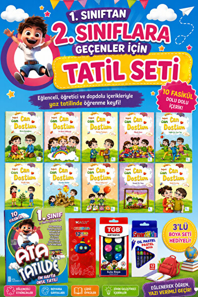 Ata Yayıncılık 1. Sınıftan 2.Sınıfa Geçenler İçin Ata Tatilde Fasikülü + Can ...