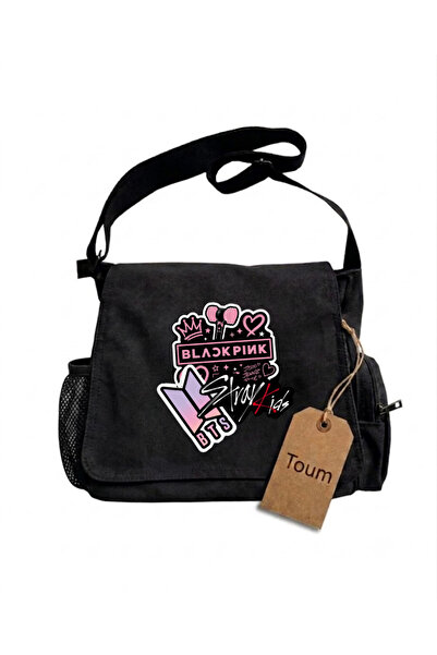 Toum Vintage K-Pop Music Printed Unisex Messenger Bag