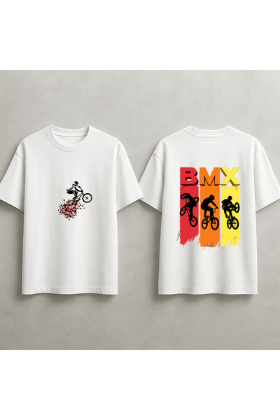 MAGORS Cycling T-Shirt, Sports, Motivational Back Printed Oversize Premium Un...