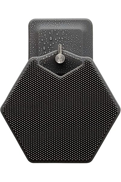 Arabest Body Scrubber & Storage Hook Set, Silicone Shower & Bathroom Accessor...