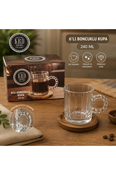 KRD Home 6'LI BONCUKLU KUPA