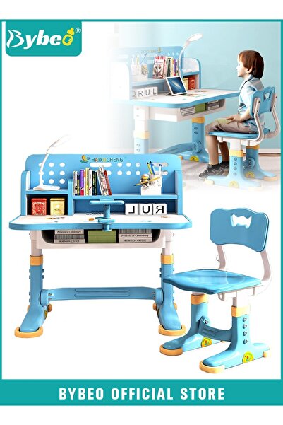 BYBEO Enlarged Kids Table and Chair Set, Multifunctional Children's Reading S...