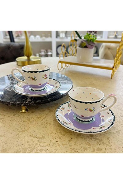 ROY KING Royking 2 Li Kahve Fincanı Lila