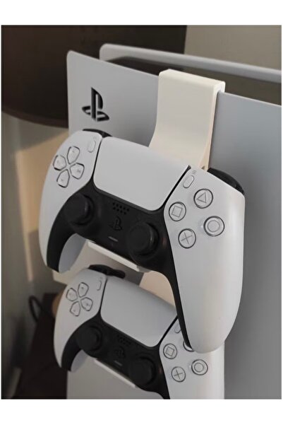 Generic Brand Suport Dublu Pentru Controller PS5, 3D, alb