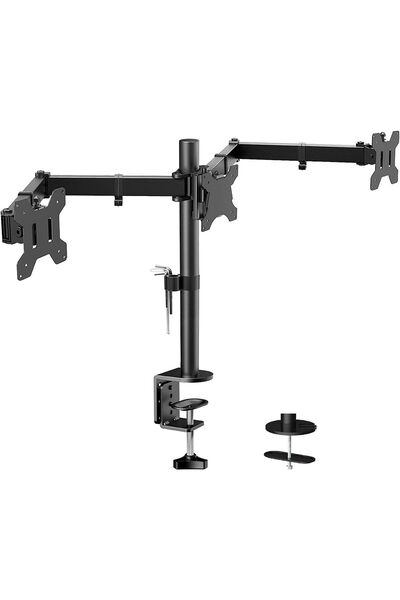 OEM HUANUO Suport reglabil pentru 3 monitoare 13-24 inch Negru