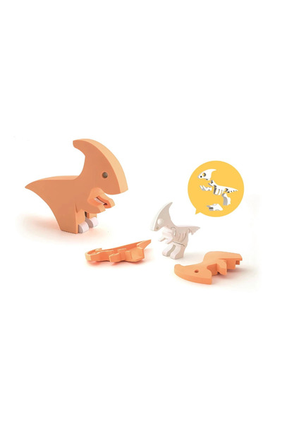 Halftoys Parasaurolophus magnetic pliabil cu broșură