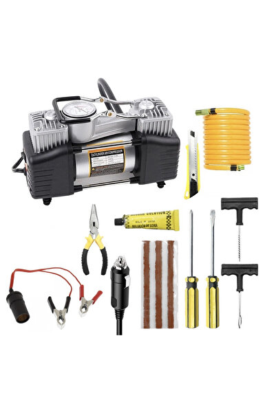 OEM Τρόμπα για Λάστιχα Αυτοκινήτου 12V με Κροκοδειλάκια Κίτ Επισκευής Ελαστικ...