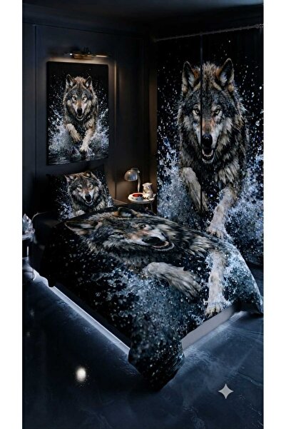 Elmas Dizayn 280*240 Cm.Fon Curtained Special Design Single Bedding Room Set ...